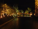 中橋のライトアップ　　飛騨高山中橋秋の綺麗な紅葉